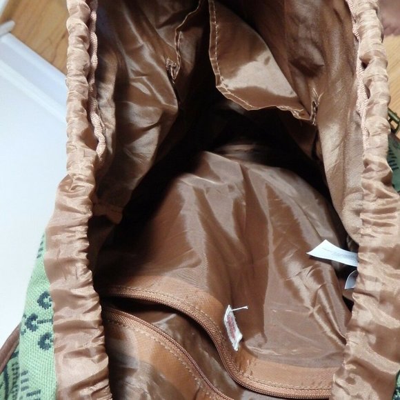 Mossimo Drawstring Backpack Olive Green Pattern - Picture 2 of 4